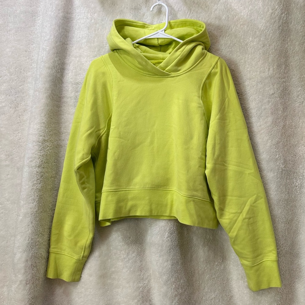 lululemon athletica Women's Lime Green Cropped Hoodie